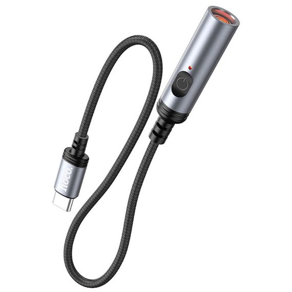 Портативний прикурювач запальничка Hoco UA30 Type-C Black | Зображення 1