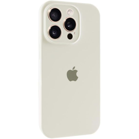Чохол Silicone Case Full Camera Protective (AA) для Apple iPhone 14 Pro Max (6.7") Бежевий / Antique White
