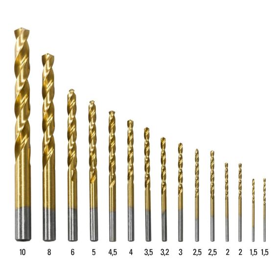 Набір свердел по металу Trotec 15 pieces HSS Metal Drill Set (6200001131) | Зображення 3
