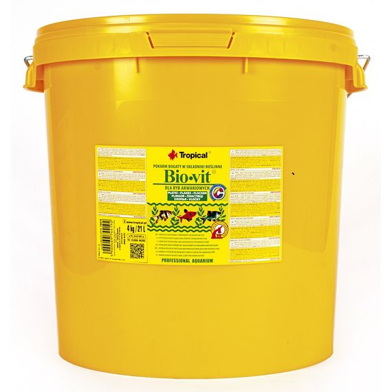 Корм Tropical Bio-Vit для травоїдних акваріумних риб пластівці 4 кг