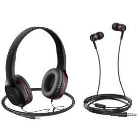 Накладні навушники Hoco W24 Чорно - червоний