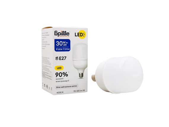Лампа светодиодная LED E27 30W NW T | Зображення 3