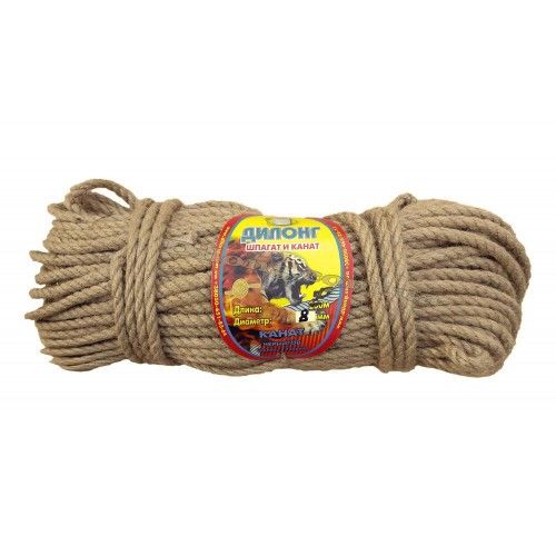 Джутовый канат крученого типа, Ø12 мм, длина 50 м