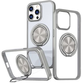 TPU+PC чехол Metal Ring with MagSafe для Apple iPhone 15 Pro Max (6.7") Серый