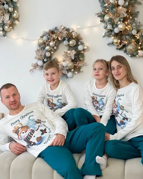 Піжама чоловіча "Family look" Носи своє 46 Білий (p-12644-142032) | Зображення 4