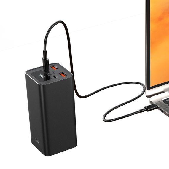 Портативний зарядний пристрій XO PB97 - 20000 mAh PD65W for laptop (Black) | Зображення 2