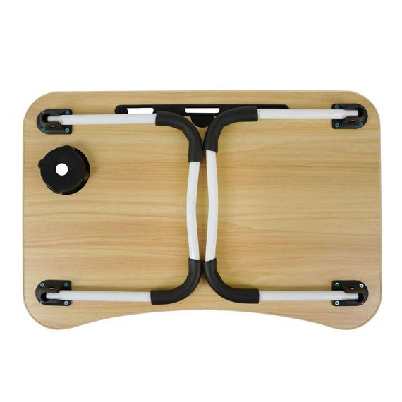 Складной столик-подставка для ноутбука и планшета 60х40х27 см, Коричневый / Деревянный столик в кровать с | Зображення 4