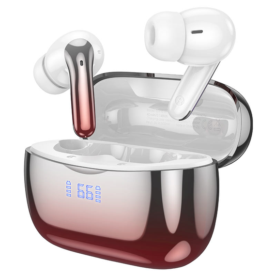 Бездротові навушники HOCO EQ16 Shine true wireless ANC+ENC Noise Reduction BT headset Red glaze