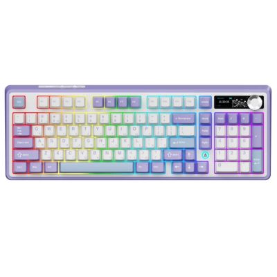 Клавиатура Ajazz AK980 Clear Sky Switch Purple RGB USB/Wireless/Bluetooth UA Purple (AK980-CS-PWB) | Зображення 7