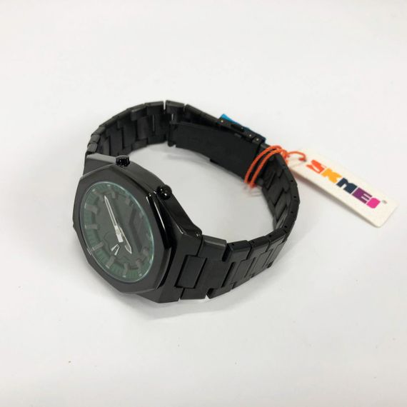 Якісні чоловічі годинники SKMEI 1816BKGNBK, Стильні статусні чоловічі наручні годинники стрілочні VW-36 | Зображення 6