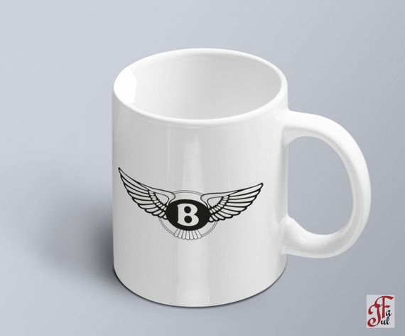 Чашка  з принтом авто логотип Bentley  (02010102026)