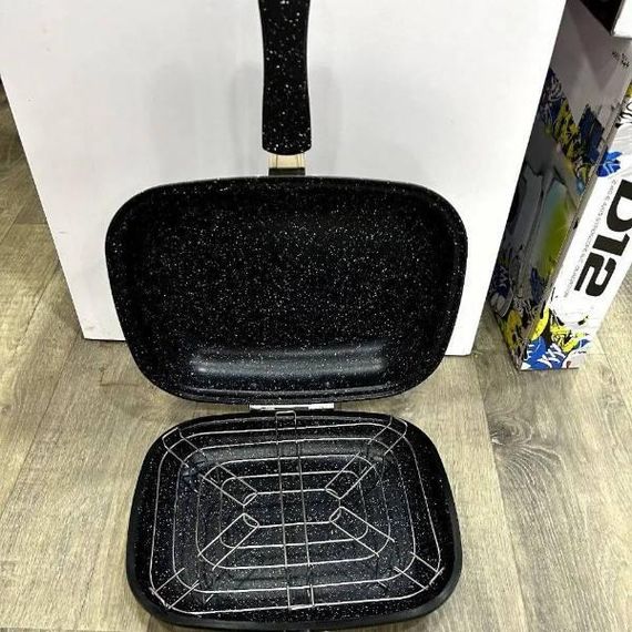 Сковорода-гриль двухсторонняя 28*22см с решеткой Top Kitchen TK00097