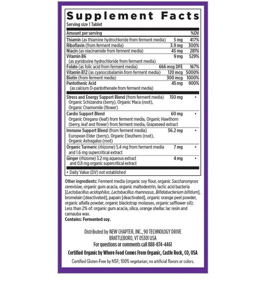 В комплекс New Chapter Fermented Coenzyme B Complex 30 Veg Tabs NC0350 | Зображення 1