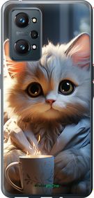 Чохол на Realme GT Neo 2 Білий кіт "5646u-2489-2448"