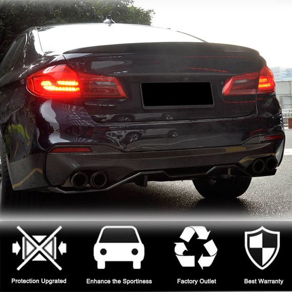 Дифузор заднього бампера V2 (для M-Sport 2017-2020, Карбон) для BMW 5 серія G30/31 рр | Зображення 2