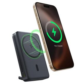 Повербанк Baseus Nomos Qi2 10000mAh / 45W, 2в1, бездротова швидка зарядка, кабель вбудований, чорний