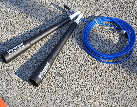 Скакалка швидкісна Power System PS-4033 Crossfit Jump Rope Blue 2,8 м (PS-4033_Black-Blue) | Зображення 3