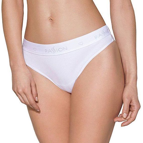 Трусики-бразиліана з бавовни Passion PS005 PANTIES M, white Sex Aura