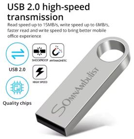 Флешка USB флешнакопичувач SomnAmbuList металева 16Gb