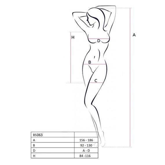 Бодистокинг Passion BS063 red, платье-сетка халтер | Зображення 3