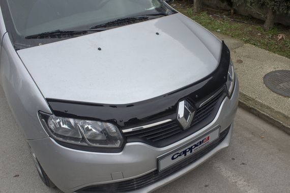 Дефлектор капоту (EuroCap) для Renault Sandero 2013-2024 рр | Зображення 1
