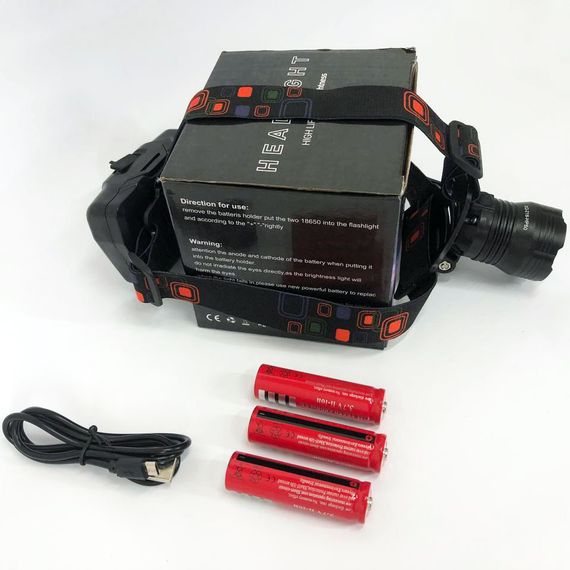 Ліхтар налобний X-Balong XQ-218-HP50 акумуляторний LED zoom з функцією Power Bank 3 AO-907 режими роботи | Зображення 4