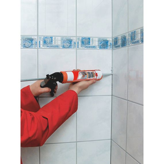 Герметик санітарний, силіконовий ацетатний, 310мл, прозорий | Зображення 1