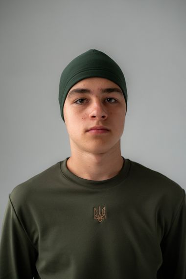 Утеплена шапка  (олива)