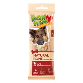 Лакомство для собак "Bow wow" натуральная косточка с рубцом, 24 г