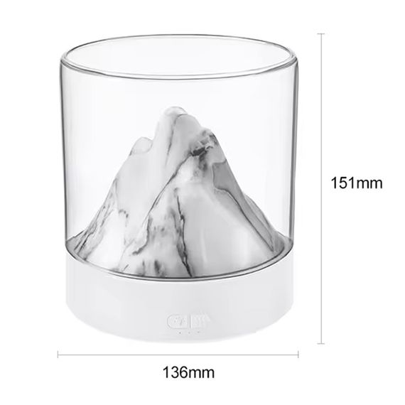 Увлажнитель воздуха с арома D5 Mountain gradient colour 300ml White | Зображення 1
