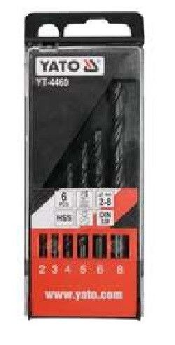 Набір свердл по металу свердло HSS Ø-2-8 мм 6 штук YATO Польща YT-4460