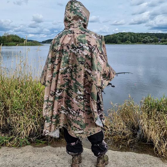 Дощовик пончо, Дощовик пончо, Дощовик ЗСУ, Тактичний дощовик пончо, Пончо водонепроникне | Зображення 6