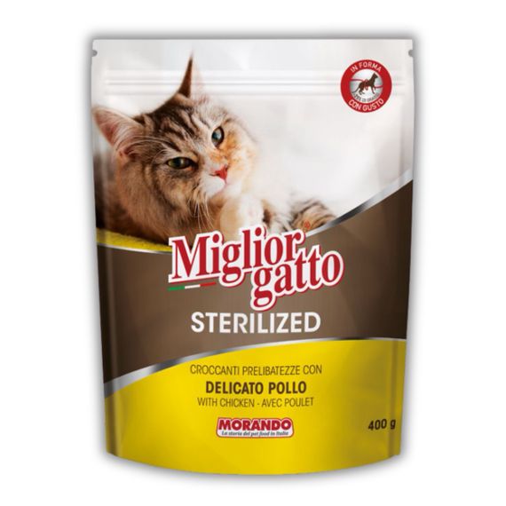 Сухой корм для стерилизованных котов с курицей Morando Migliorgatto Sterilized, 400 гр