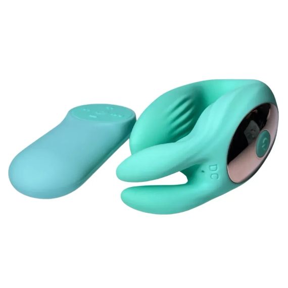 Вібратор для пар у формі зайця Passion Play з пультом, бірюзовий sexstyle | Зображення 2