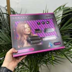 Фен щетка для укладки волос 3в1 Sokany SK-1934 Серая