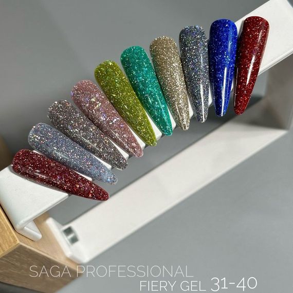 Світловідбиваючий гель-лак SAGA 34 Fiery 9мл | Зображення 4