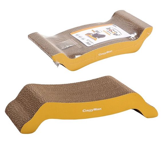 Картонна кігтеточка для котів CattyMan Scratcher Cardboard Bridge, 43 см х 22 см х 10 см
