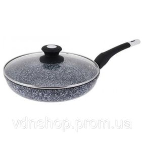 Надійна сковорода з антипригарним покриттям UNIQUE, Якісна алюмінієва антипригарна сковорода GN-41