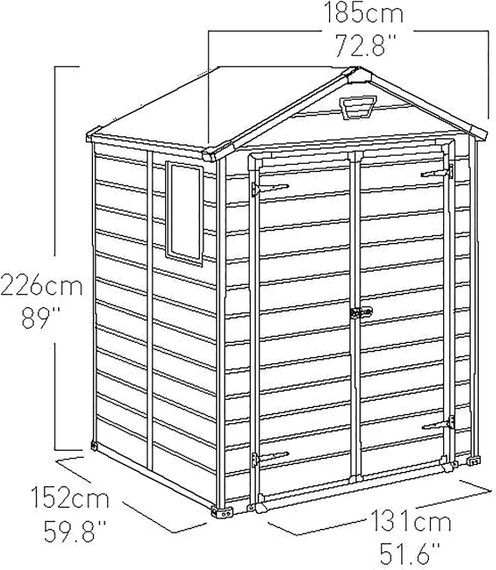 Сарай садовый пластиковый (домик) Keter (Кетер) MANOR 6x5 (17197128) Бежевый | Зображення 8