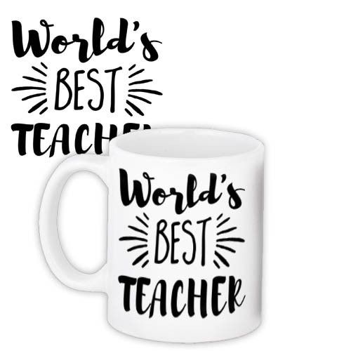 Чашка з принтом World`s best teacher 330 мл (KR_TCH011)