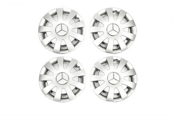 Ковпаки сірі ABS (1-катковий, 4 шт) для Mercedes Sprinter W907/W910 2018- рр