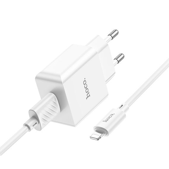 МЗП Hoco C106A Leisure 10.5W (1USB-A) + кабель USB to Lightning White | Зображення 2