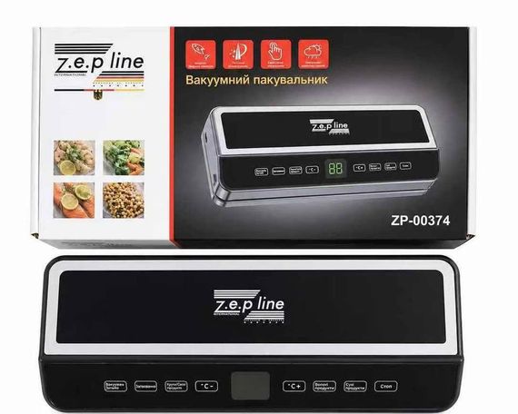 Вакуумный упаковщик 200Вт с сенсорным дисплеем / Вакууматор для продуктов Zepline ZP-00374 | Зображення 7