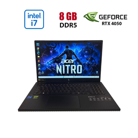 Игровой ноутбук Acer Nitro V 15 ANV15-52 / 15.6" (1920x1080) IPS / Intel Core i7-13620H (10 (16) ядер по 2.4 - 4.9 GHz) / 8 GB DDR5 / 512 GB SSD / nVidia GeForce RTX 4050, 6 GB GDDR6, 96-bit / WebCam б/у
