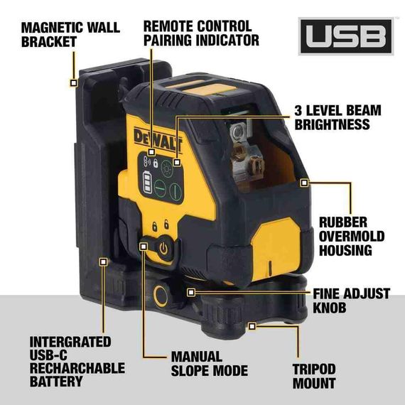 Уровень лазерный линейный DeWALT DCLE14201GB | Зображення 5