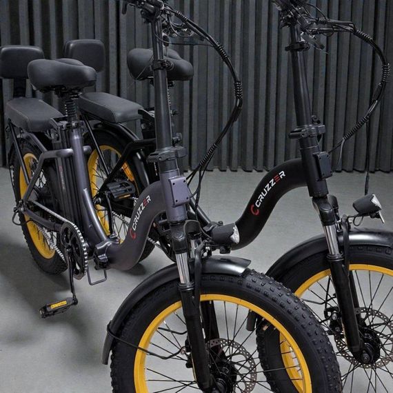 Електровелосипед CRUZZER Chicago 48V 800W 13Ah складаний Fat Bike 20" до 40 км/год чорний | Зображення 2