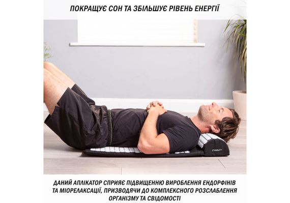 Масажний килимок Easyfit з подушкою (аплікатор Кузнєцова) Фіолетовий з білим (EF-2709-VW) | Зображення 3