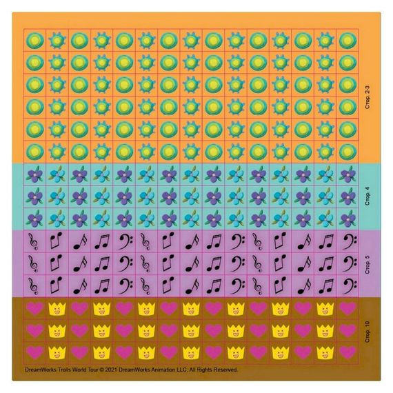 Лабіринти з наклейками "Шалені танці" Тролі 1249012, 450 наклейок | Зображення 1