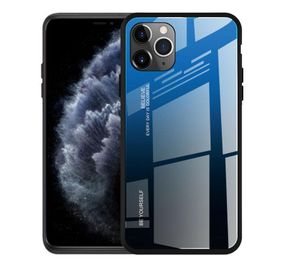 Чехол бампер Primolux Gradient Glass для Apple iPhone 11 Pro - Blue