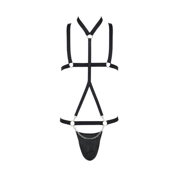 Комплект чоловічої білизни зі стреп Passion Set Andrew XXL/XXXL, стринги, шлейки | Зображення 4